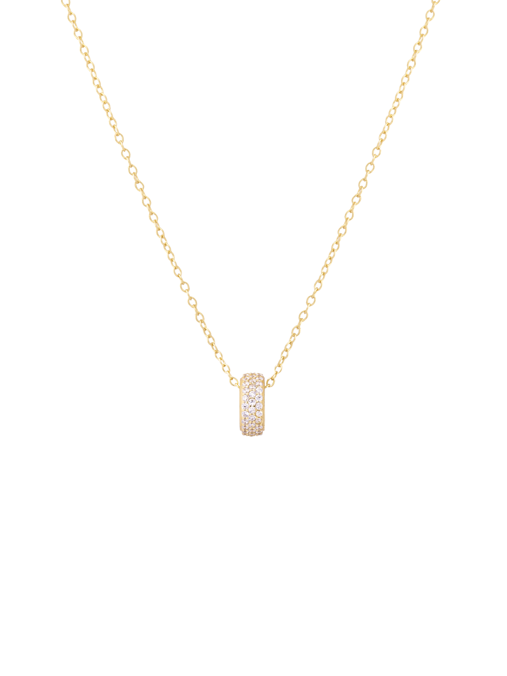 Collar Dije Cilindro Con Zirconias