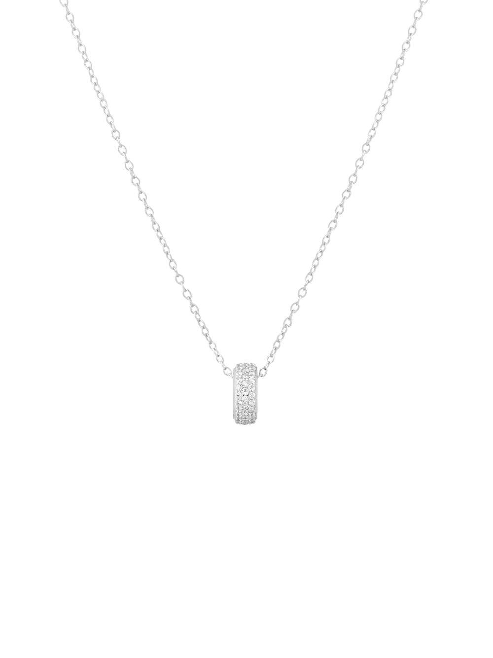 Collar Dije Cilindro Con Zirconias