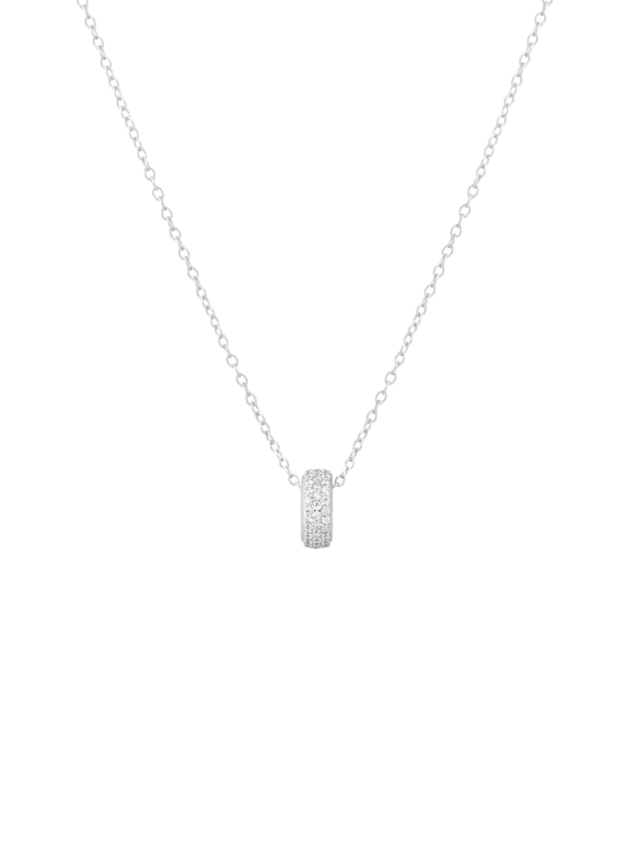 Collar Dije Cilindro Con Zirconias
