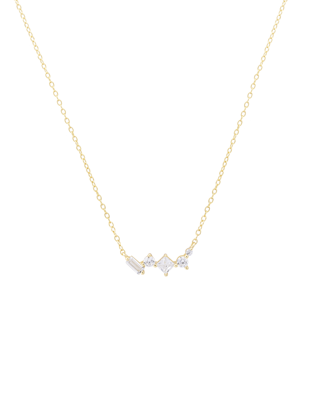 Collar Dije Linea De Zirconias ZigZag