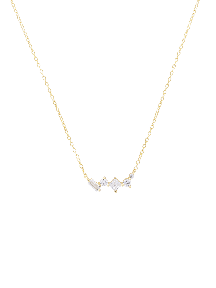 Collar Dije Linea De Zirconias ZigZag