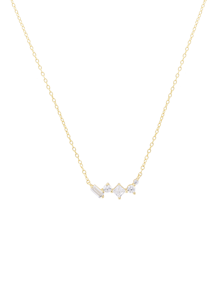 Collar Dije Linea De Zirconias ZigZag