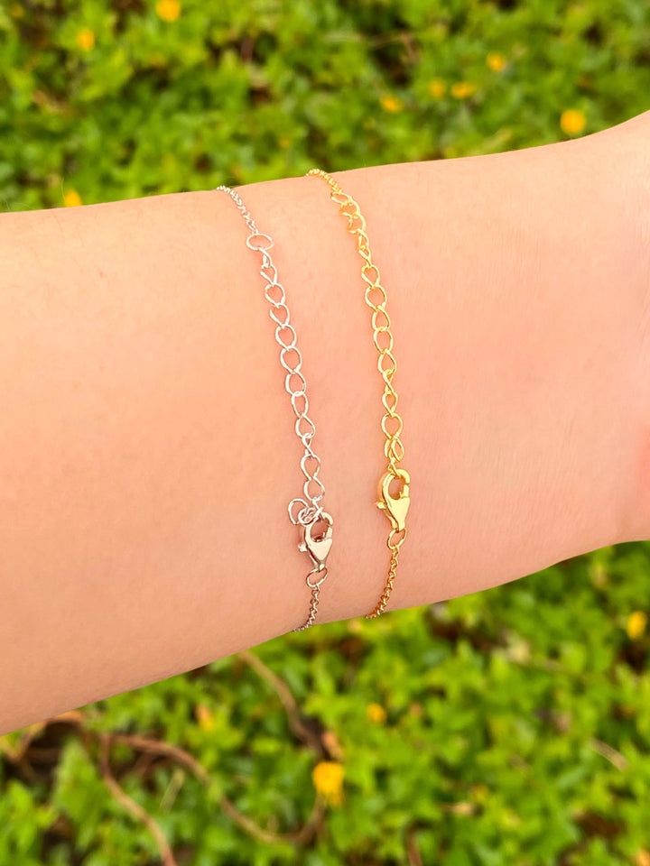 Pulsera Contorno Trebol Zirconias