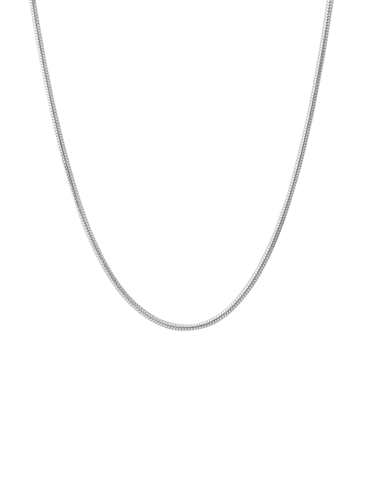 Cadena Plateada Delgada Tubular