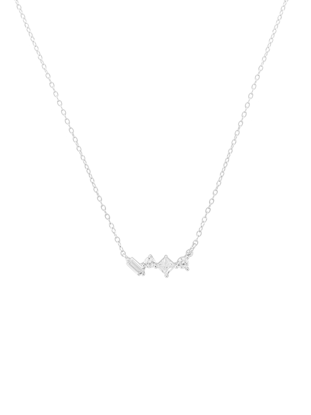 Collar Dije Linea De Zirconias ZigZag
