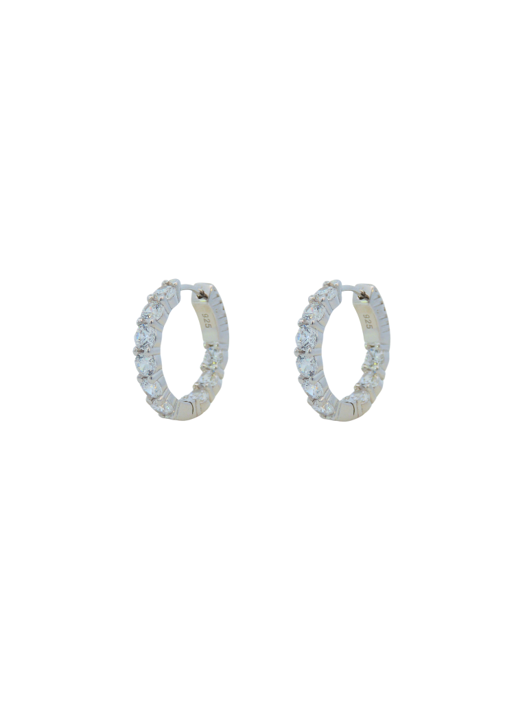 Par Arracada Con Zirconias 20 mm