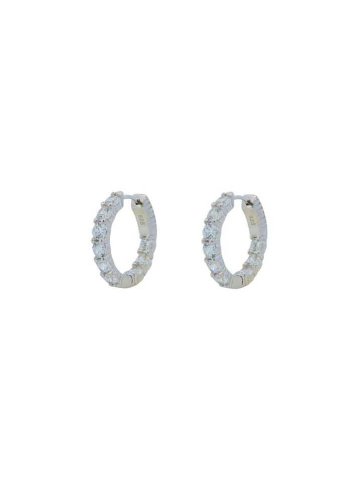 Par Arracada Con Zirconias 20 mm