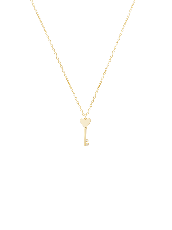 Collar Dije Llave Con Corazon