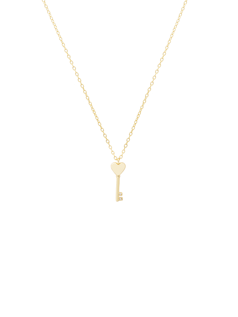Collar Dije Llave Con Corazon