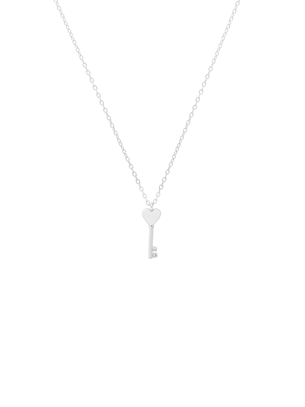 Collar Dije Llave Con Corazon