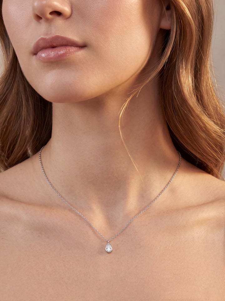 Collar Dije Zirconia Gota