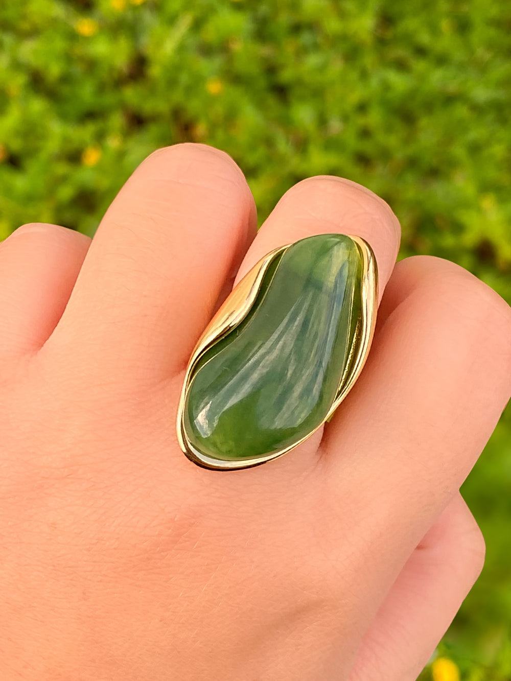 Anillo Con Piedra Irregular