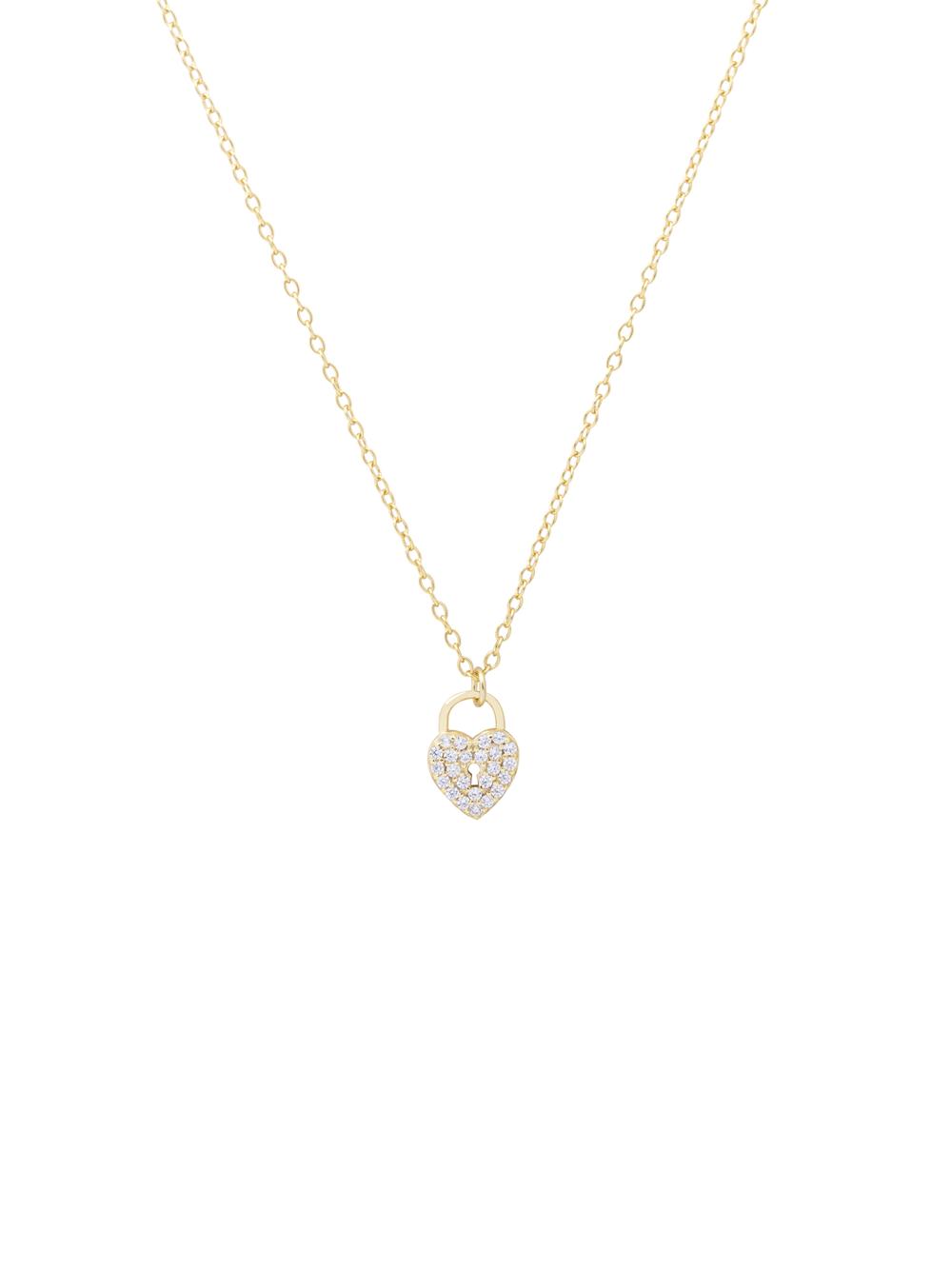 Collar Dije Mini Corazon Candado