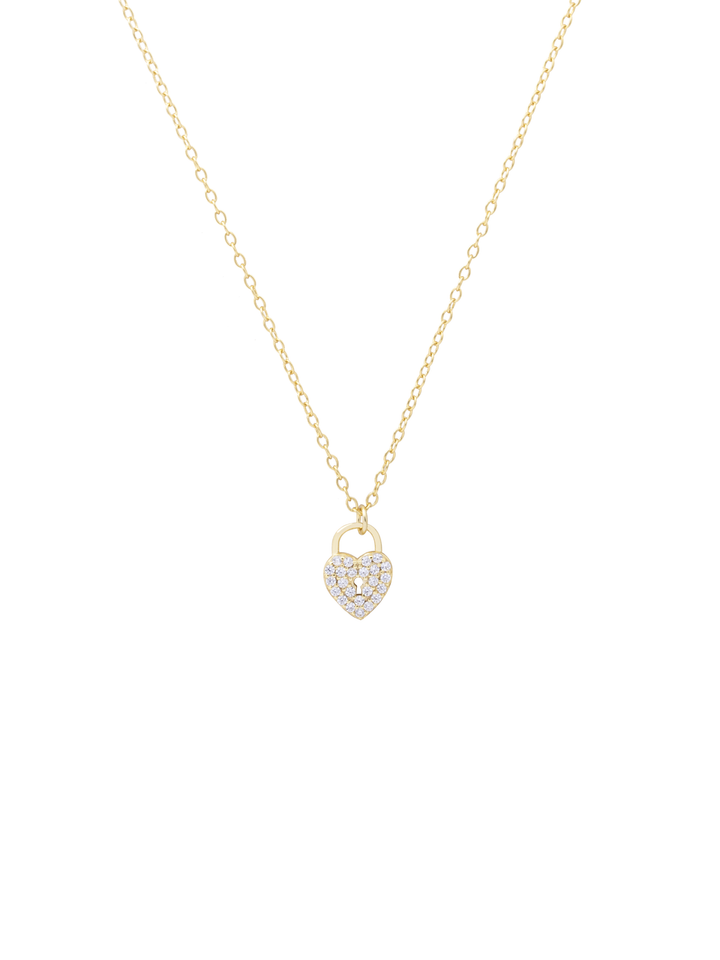 Collar Dije Mini Corazon Candado