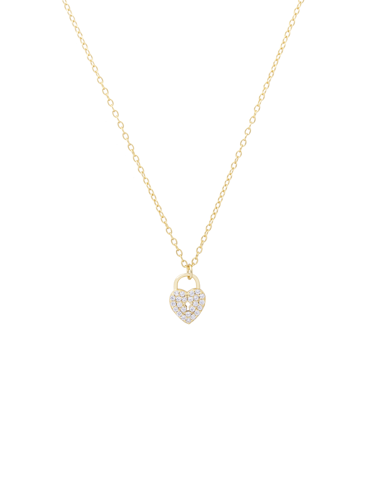 Collar Dije Mini Corazon Candado