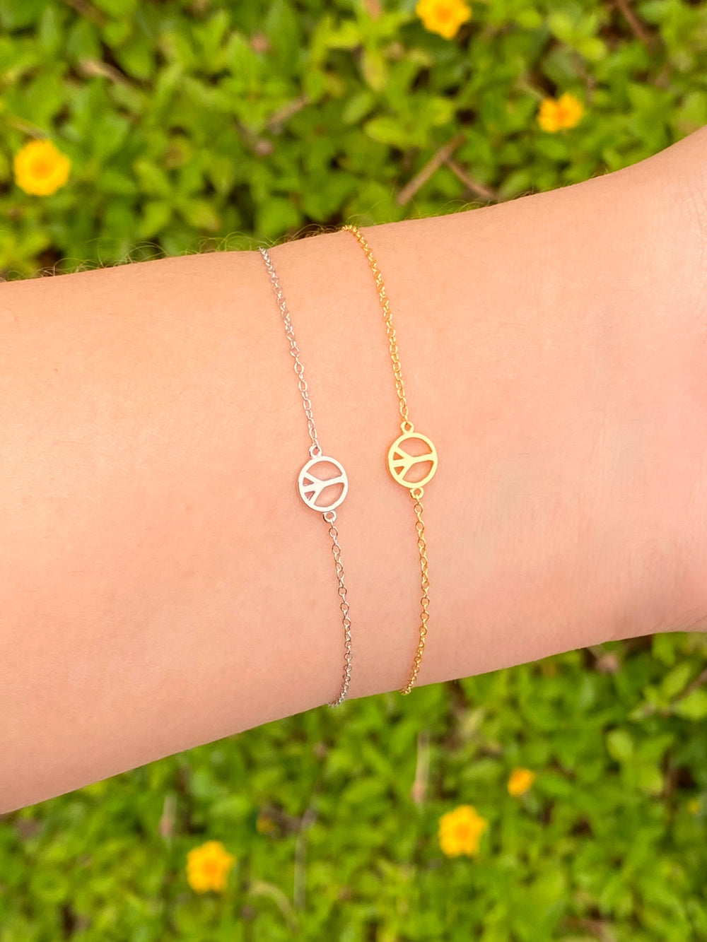 Pulsera Dije Peace And Love
