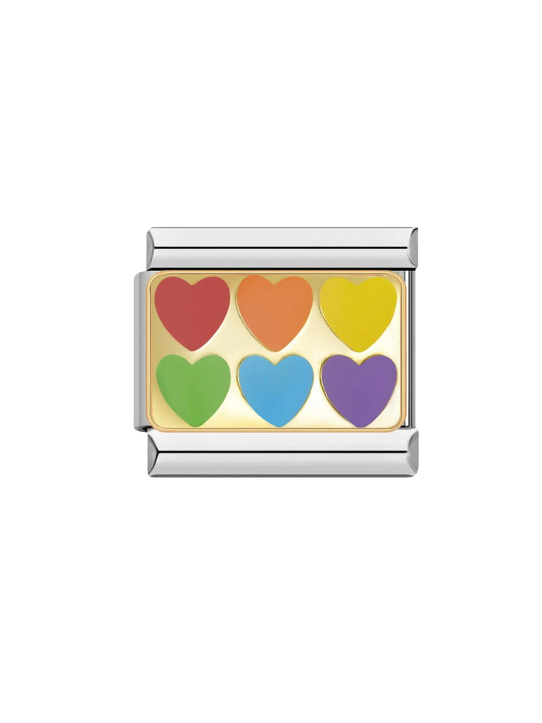 Charm Corazones Rainbow