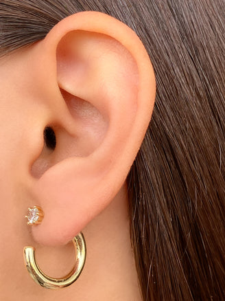 Par Arete Zirconia Con Aro