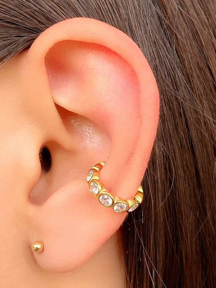 Ear Cuff Zirconias Redondas