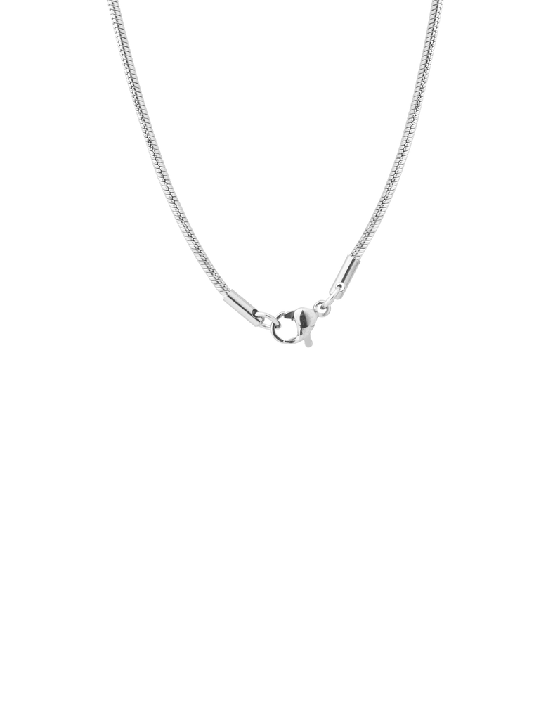 Cadena Plateada Delgada Tubular