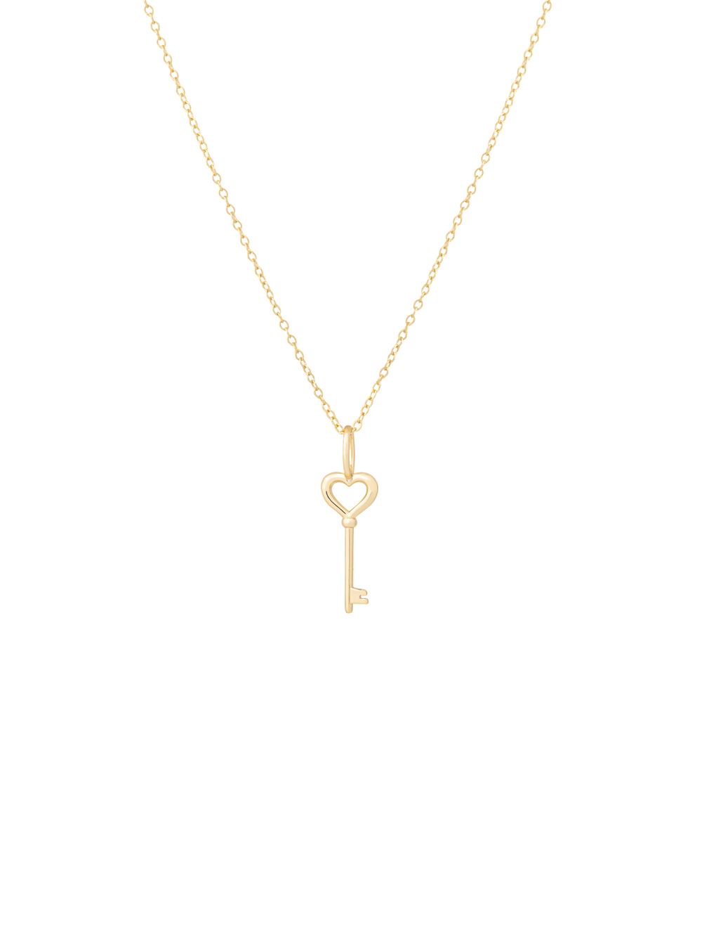 Collar Dije Llave Contorno Corazon