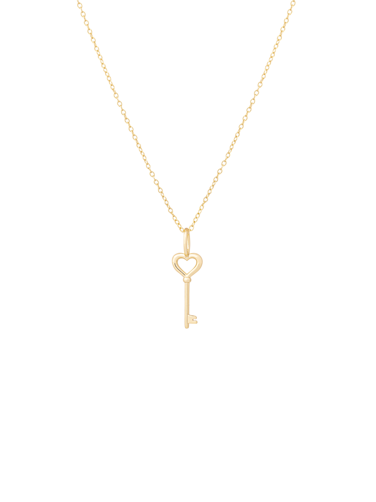 Collar Dije Llave Contorno Corazon