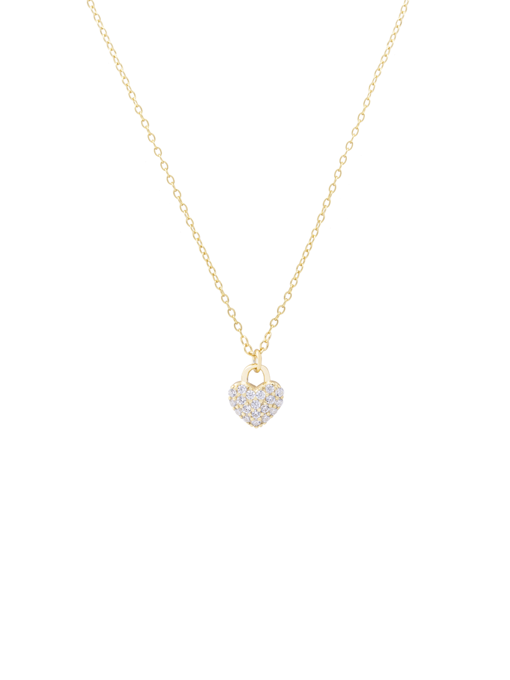 Collar Dije Mini Corazon Zirconias