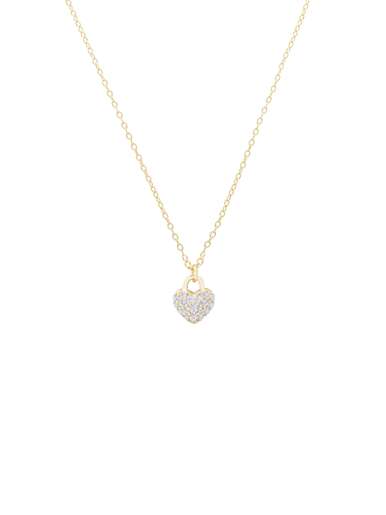 Collar Dije Mini Corazon Zirconias