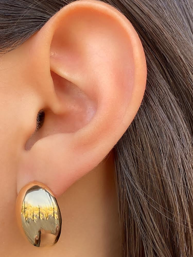 Par Arete Ovalado Dorado
