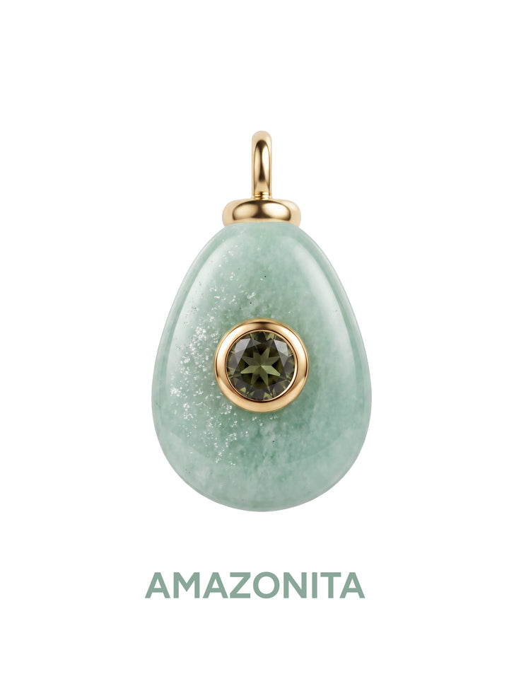 Dije Ovalado Con Centro Zirconia