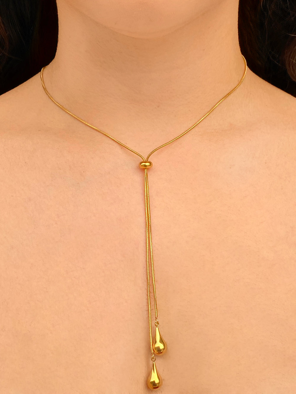 Collar Corbatin Doble Gota Ajustable