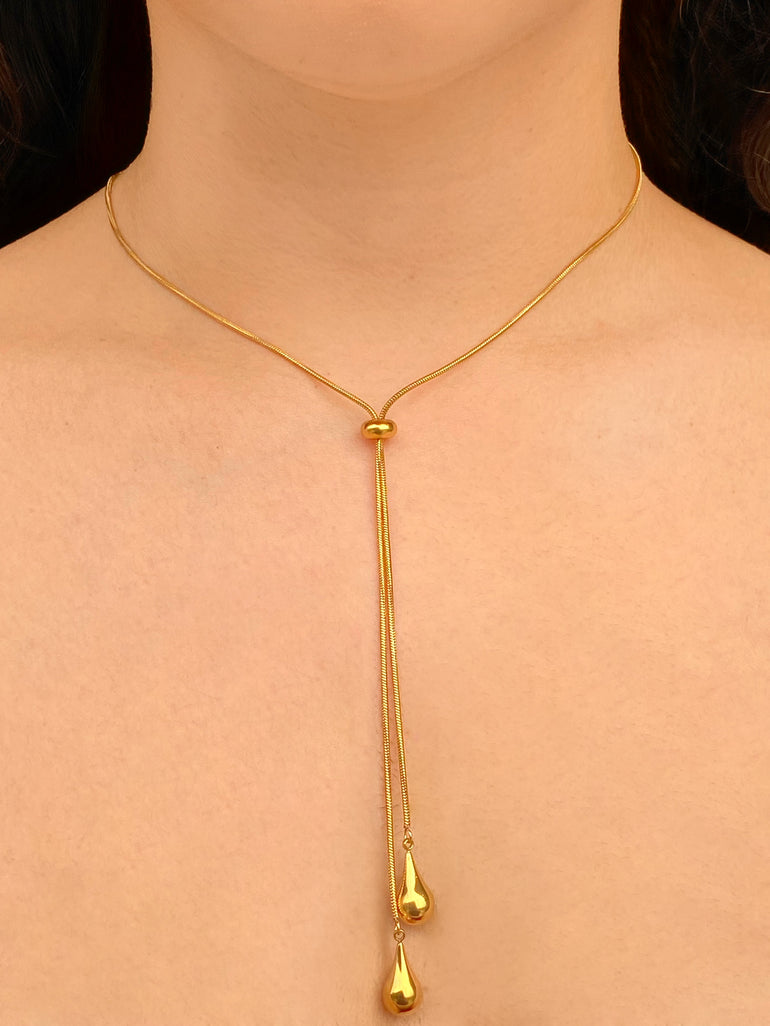 Collar Corbatin Doble Gota Ajustable