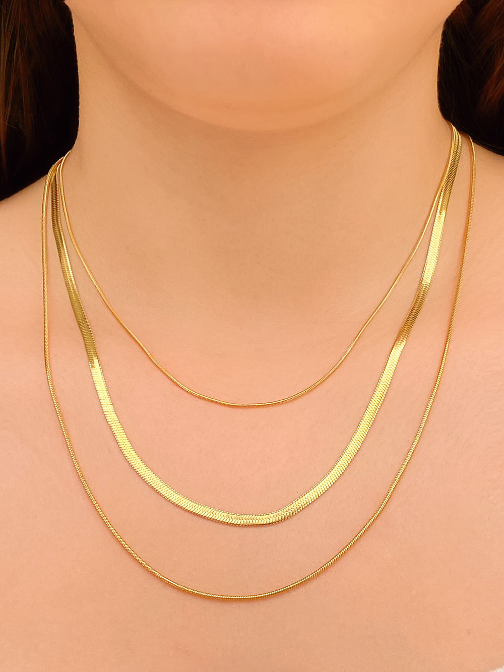 Collar Triple Dorado