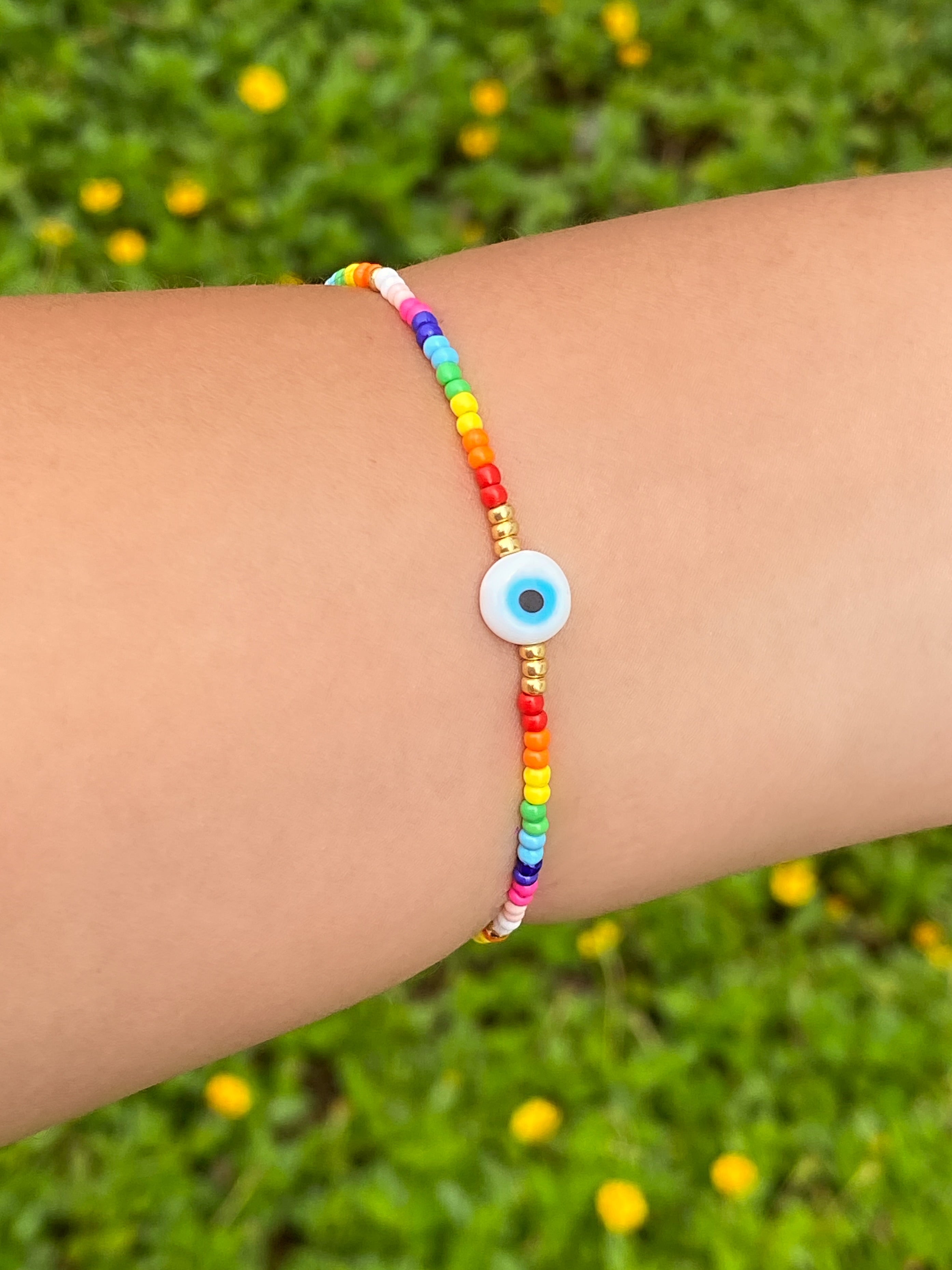 Pulsera Rainbow Con Ojito