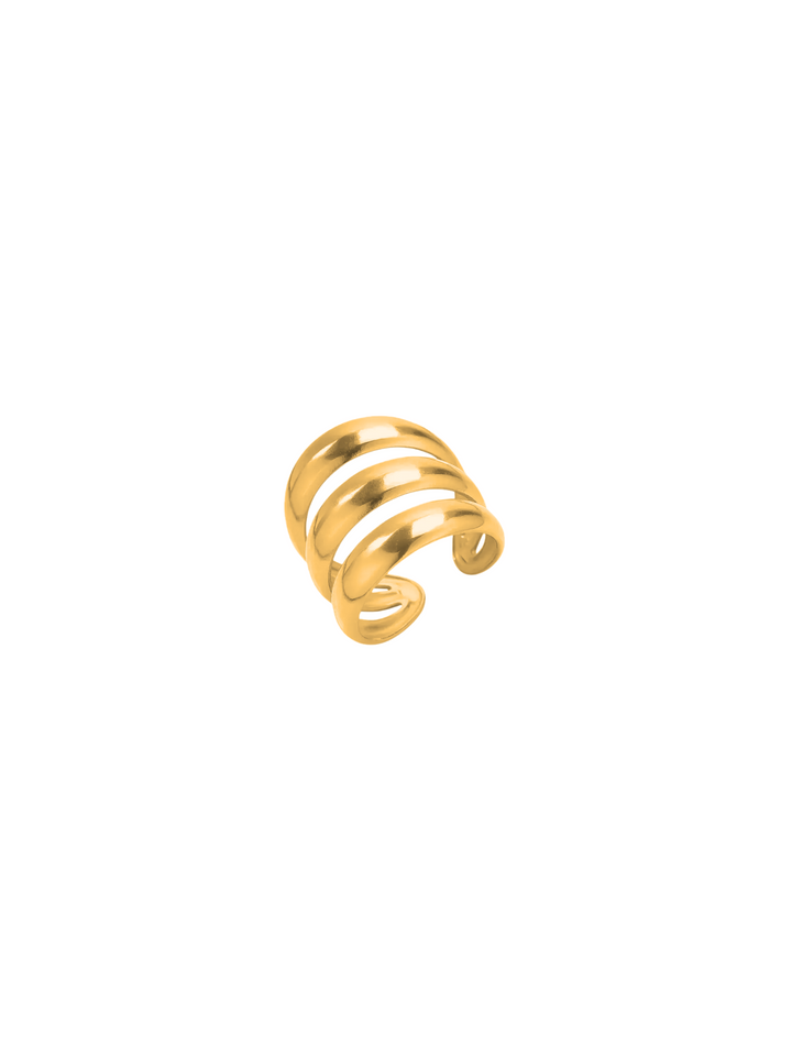 Anillo Triple Chunky Abierto