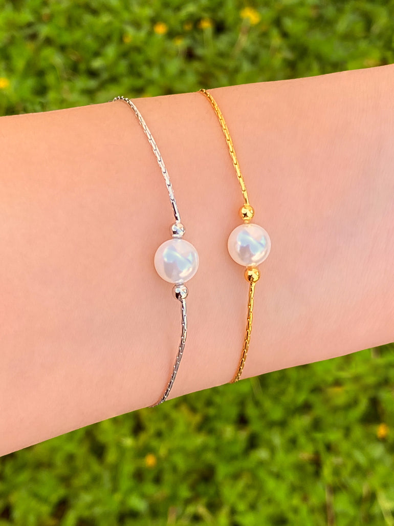 Pulsera Con Perla Ajustable