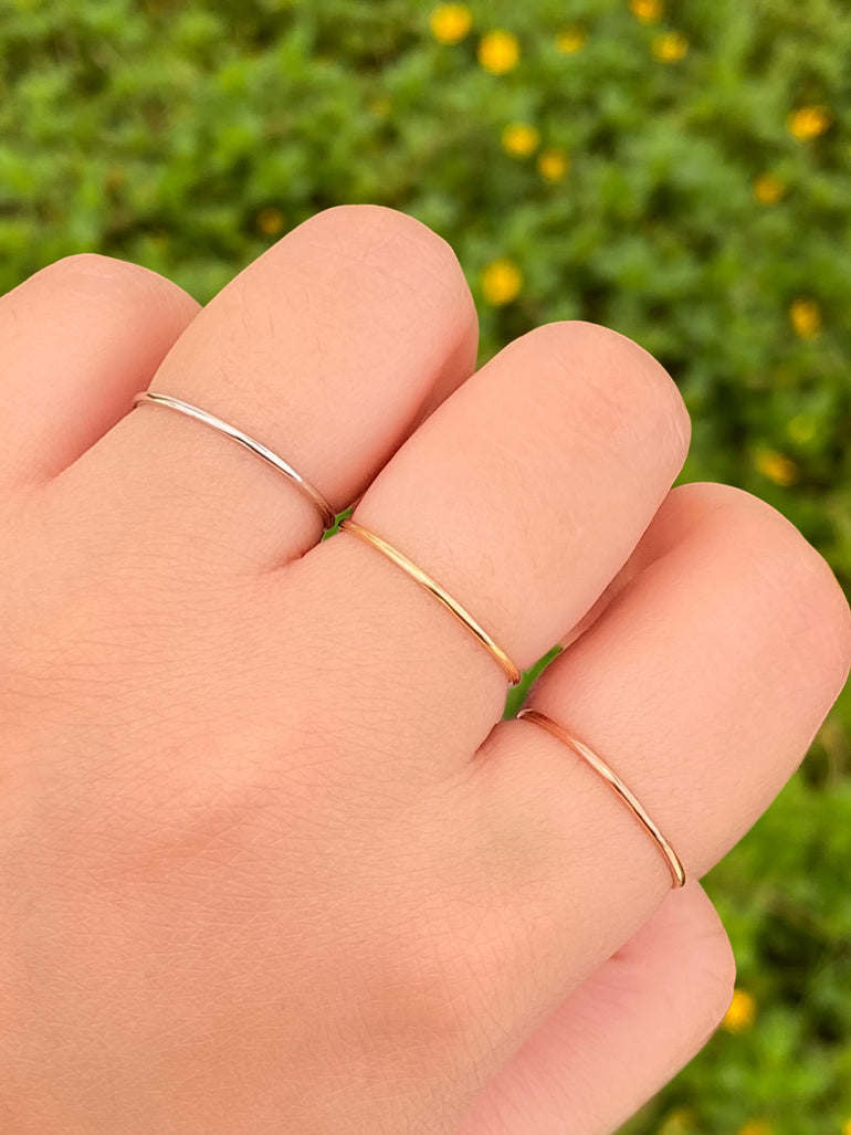 Anillo Delgado Oro 14k