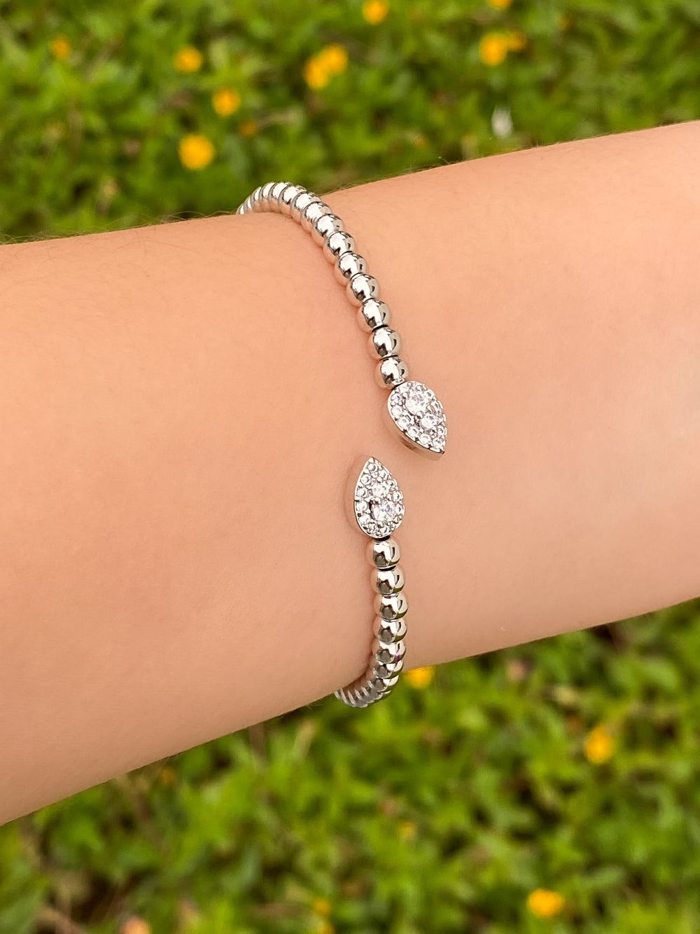 Brazalete Bolitas Con Gota Zirconias