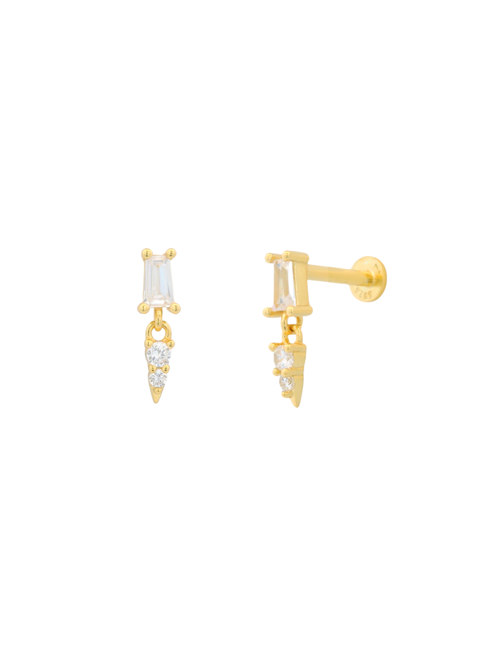 Aretes Zirconia Colgante