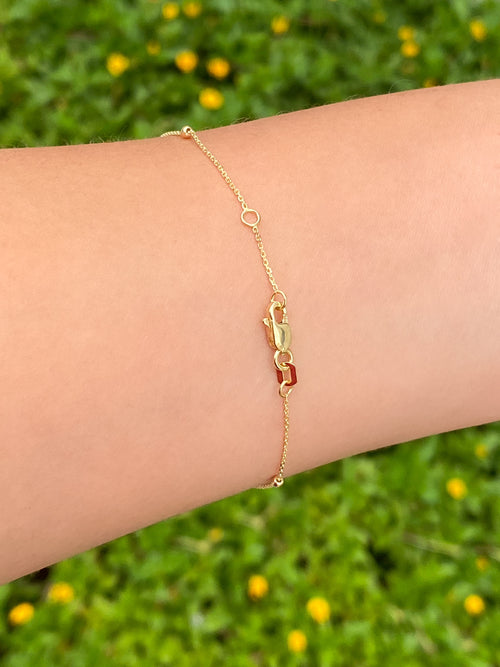 Pulsera Mini Bolitas Oro 14k