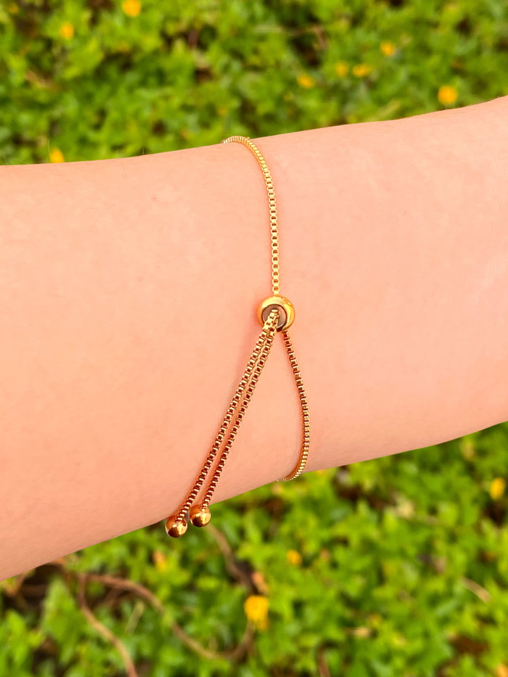 Pulsera Doble Corazon Enlazado Ajustable
