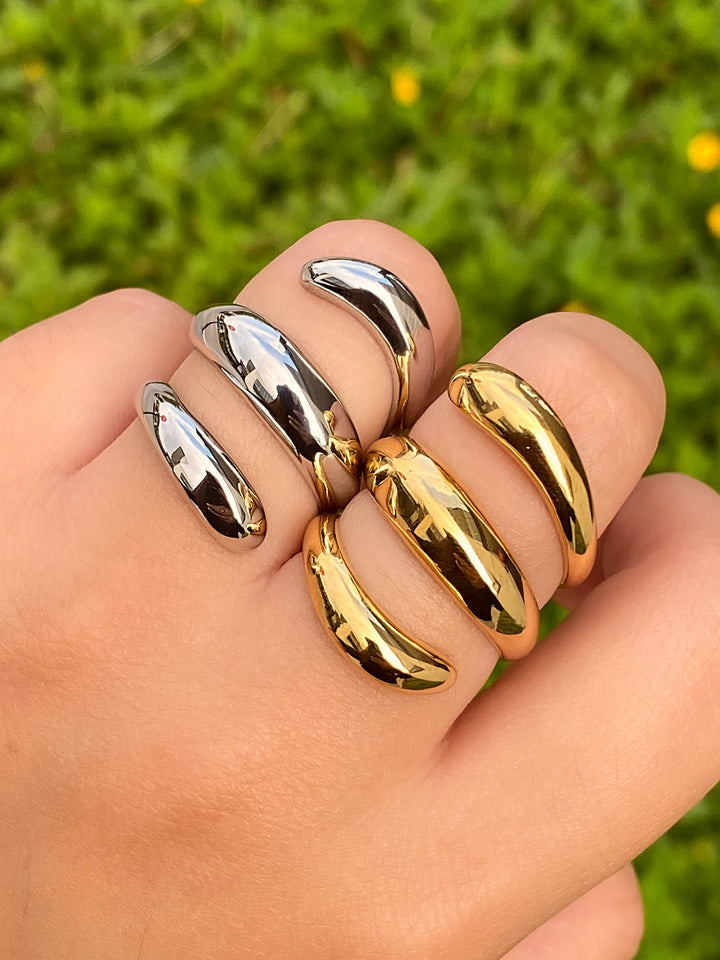 Anillo Triple Linea Torcido