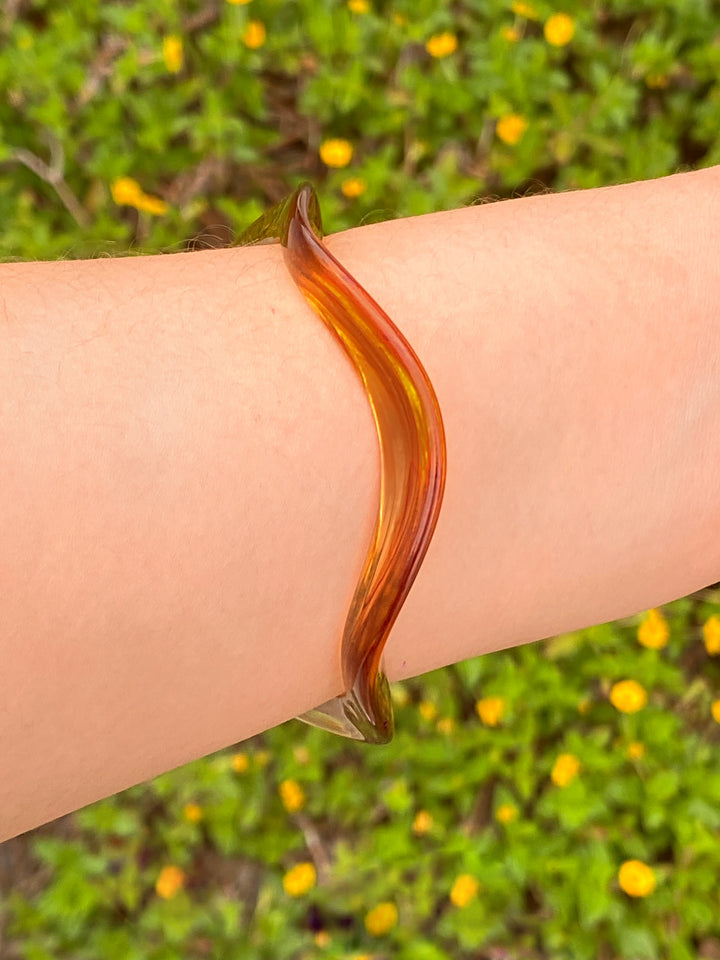 Brazalete Cerrado Ondulado Cafe