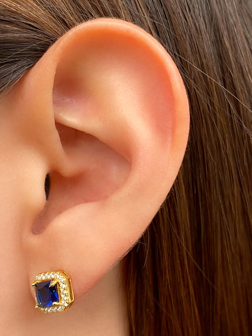 Par Arete Cuadrado Con Zirconias