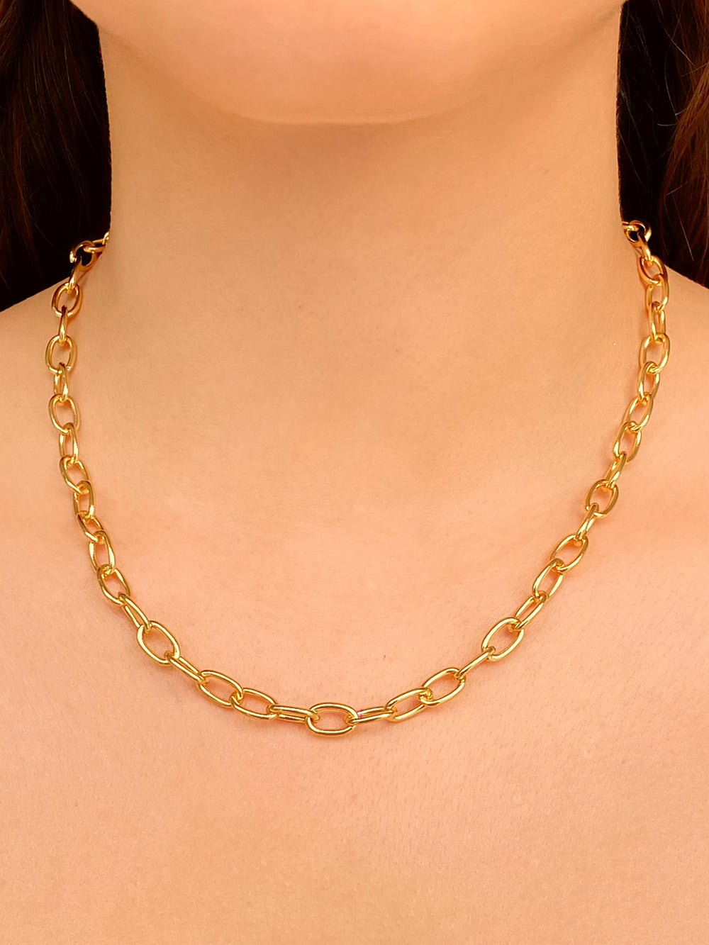Collar Eslabones Redondos 6 mm
