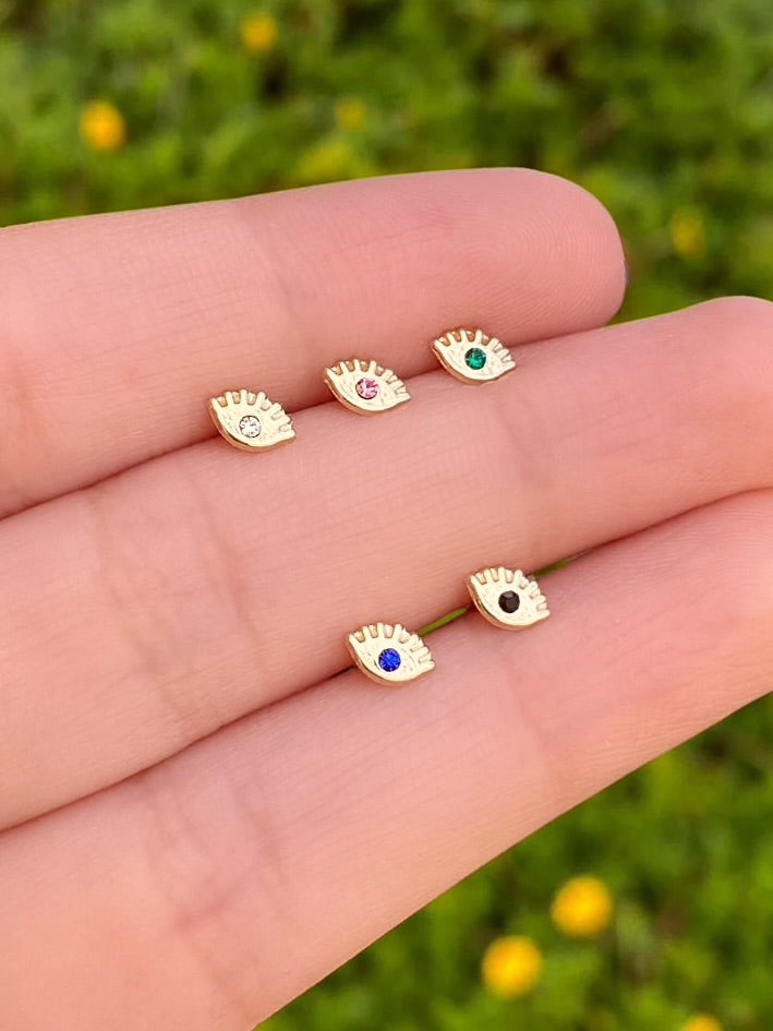 Broquel Ojitos Oro 10k