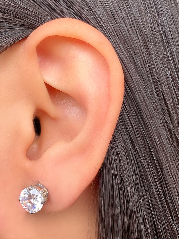 Par Arete Zirconia Redonda 8 mm