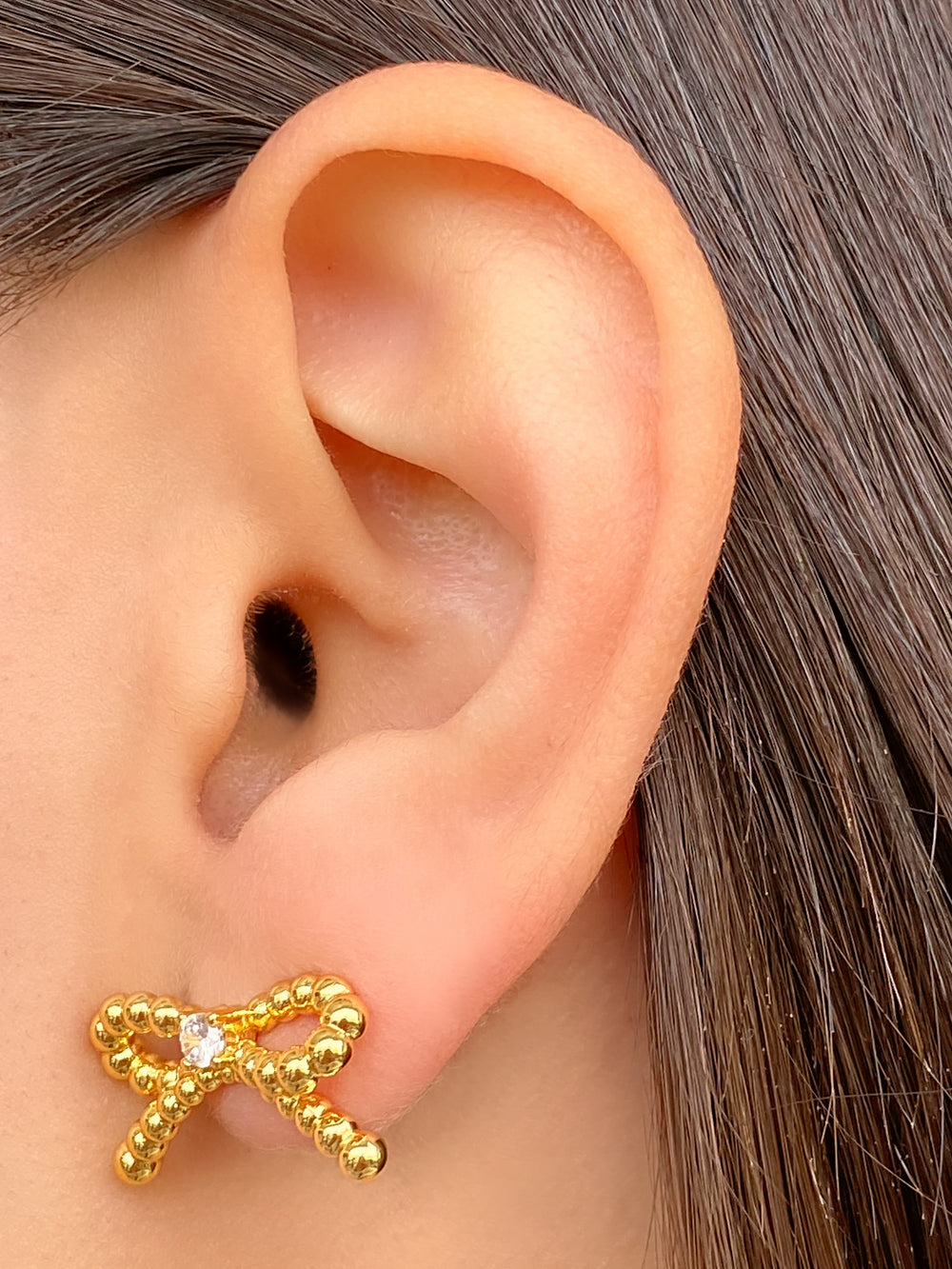 Par Arete Moño Con Bolitas