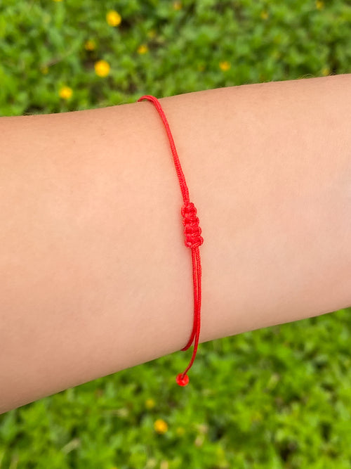 Pulsera Roja Con Ojo Azul