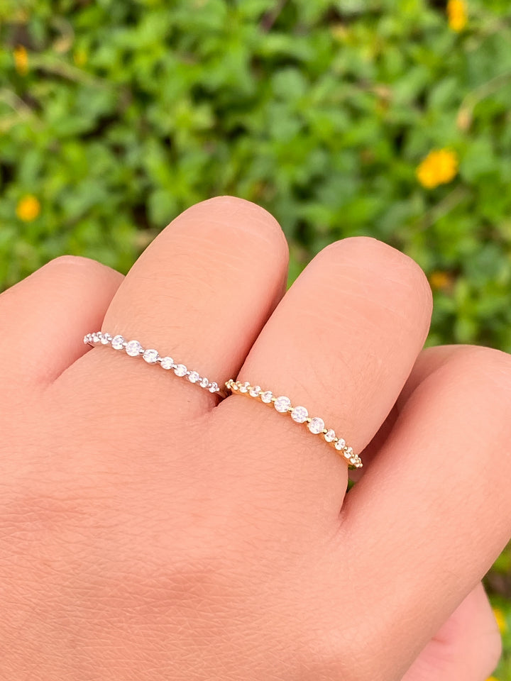 Anillo Churumbela Zirconias Redondas